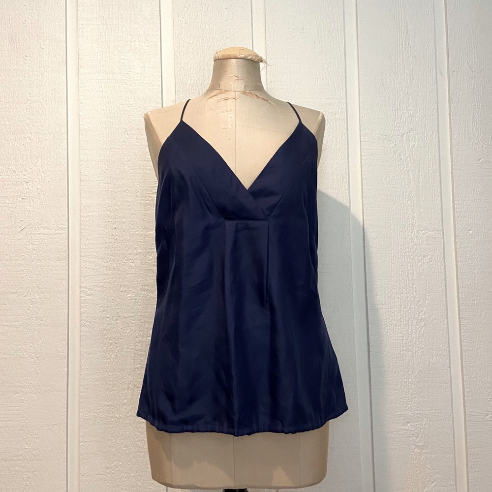 Club Monaco Navy Silk Camisole Tank Top